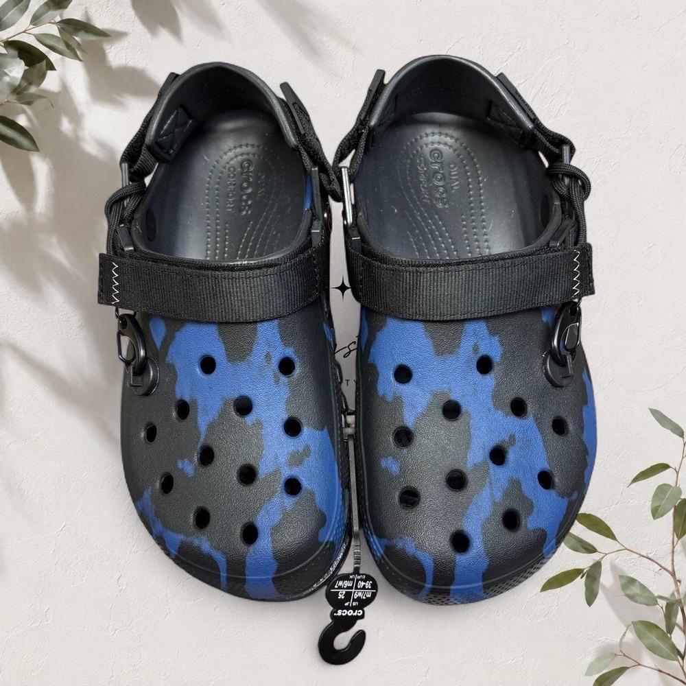 Posty Co x Crocs Duet Max Clog Blue Black Camo Mens 7 Womens 9 NWT 206542-001